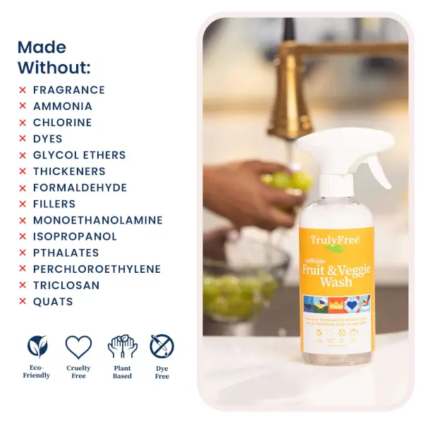 Fruit and Veggie Wash | Fruit and Vegetable Cleaner | Truly Free Home